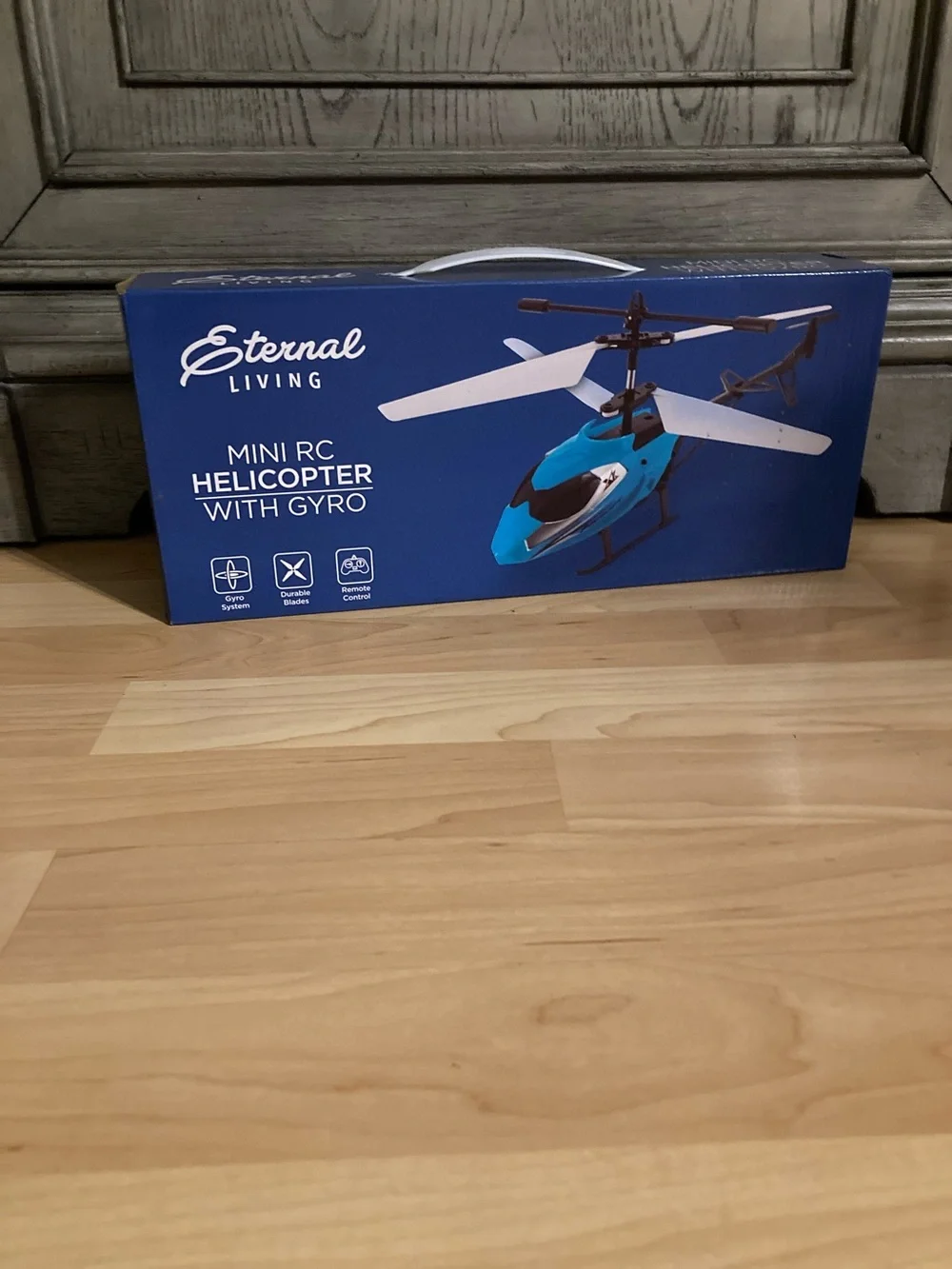 Blue Mini RC Helicopter with Gyro Stabilization